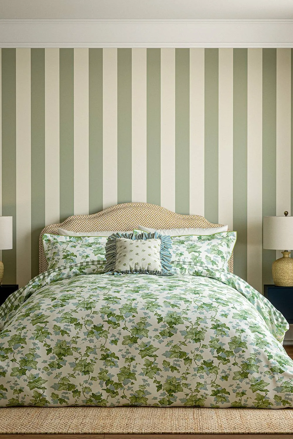 Sanderson 'Hedra' Cotton Duvet Cover Set in Green