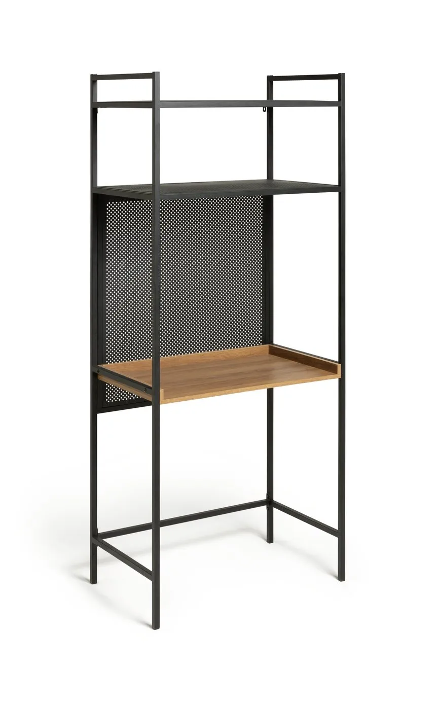Habitat Turner 2 Shelf Office Desk - Black