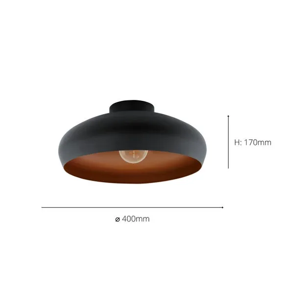 EGLO Mogano Retro Semi-Flush Ceiling Light 4