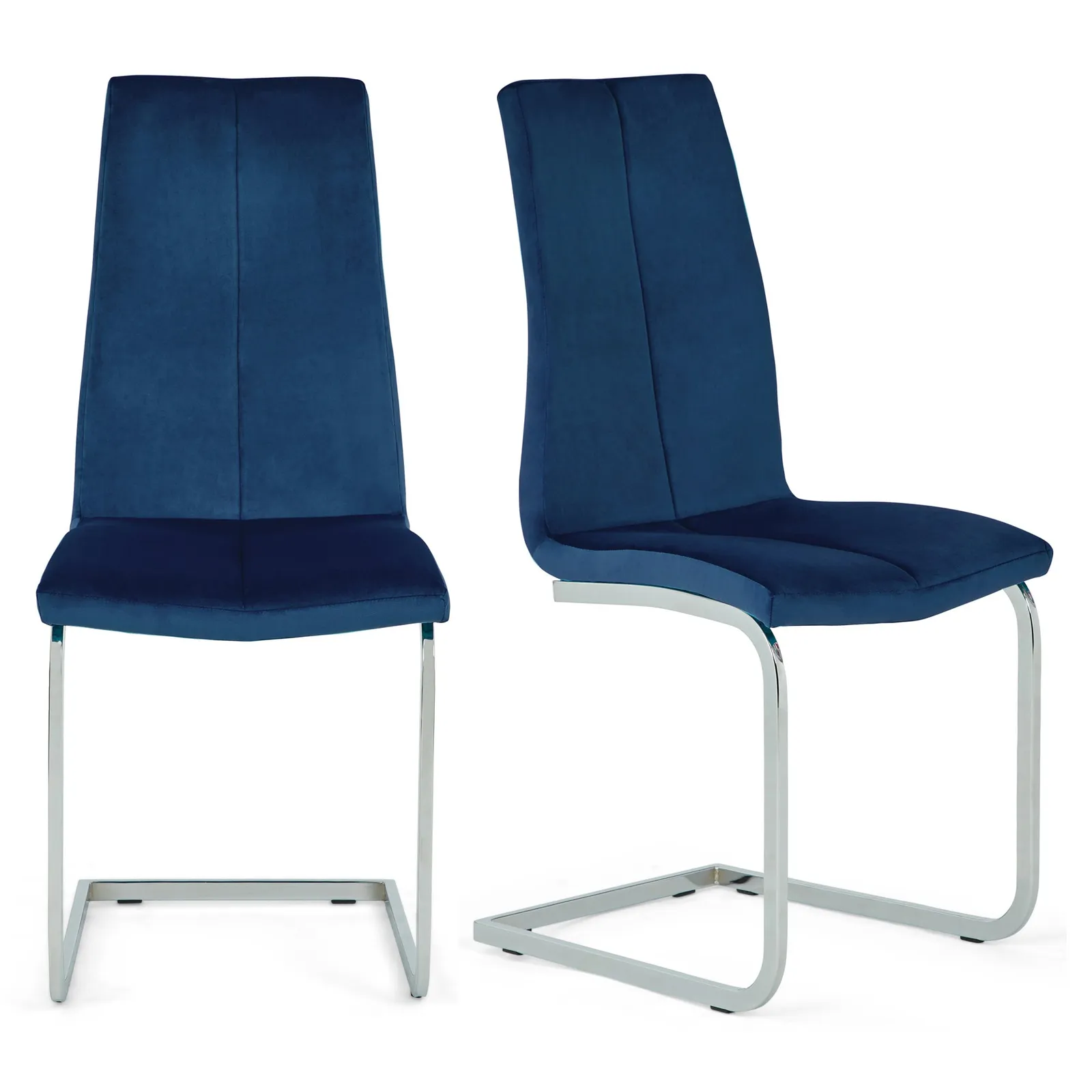 Jamison Set of 2 Dining Chairs Ink Velvet Blue