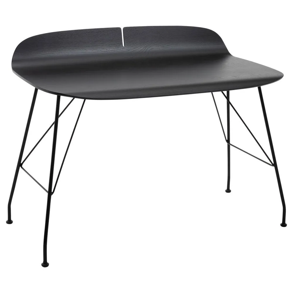 Kartell Earl of Wood Desk Slatted Black Ash Top Black Base 2