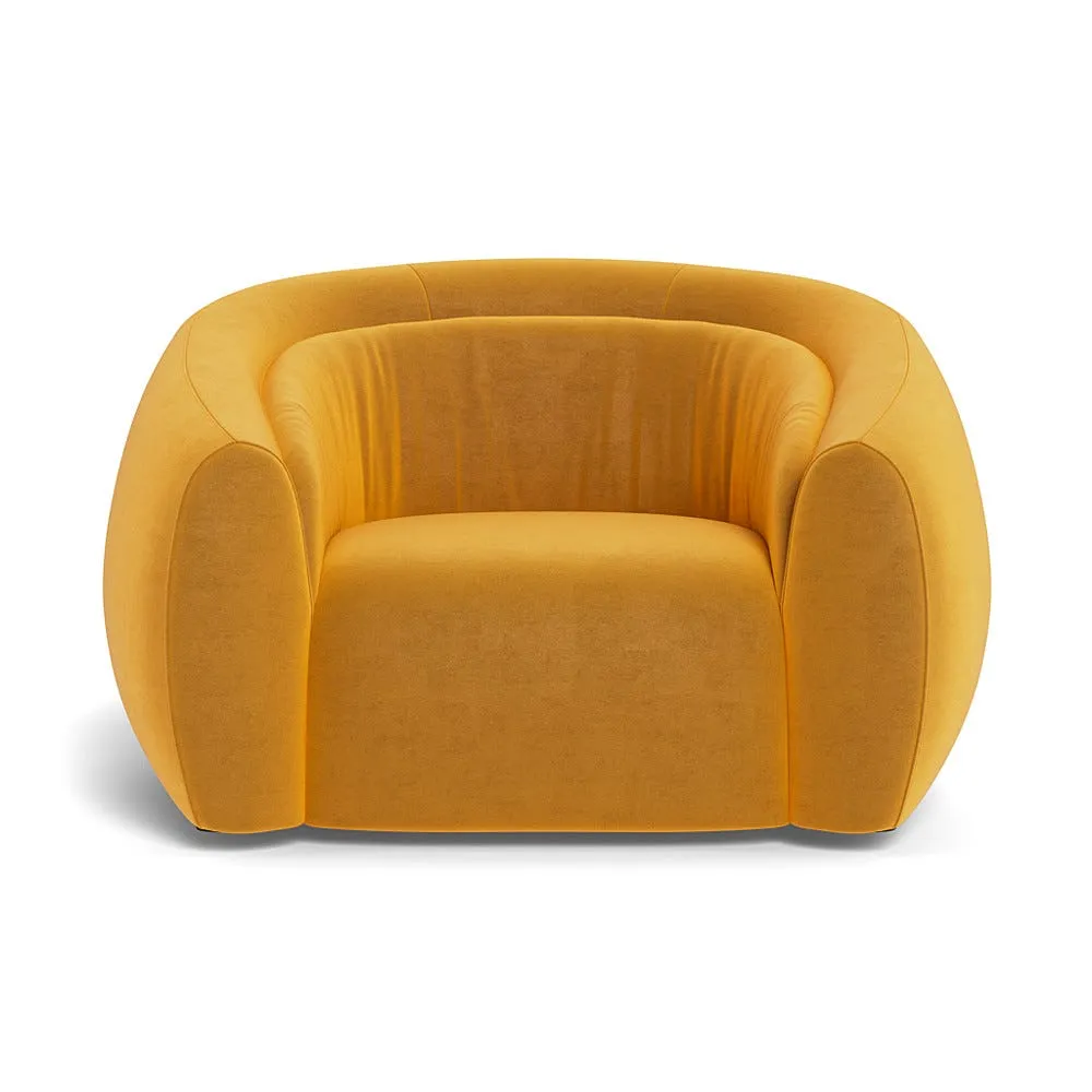 Heal's Flora Loveseat Nobilis Velvet Mustard 1