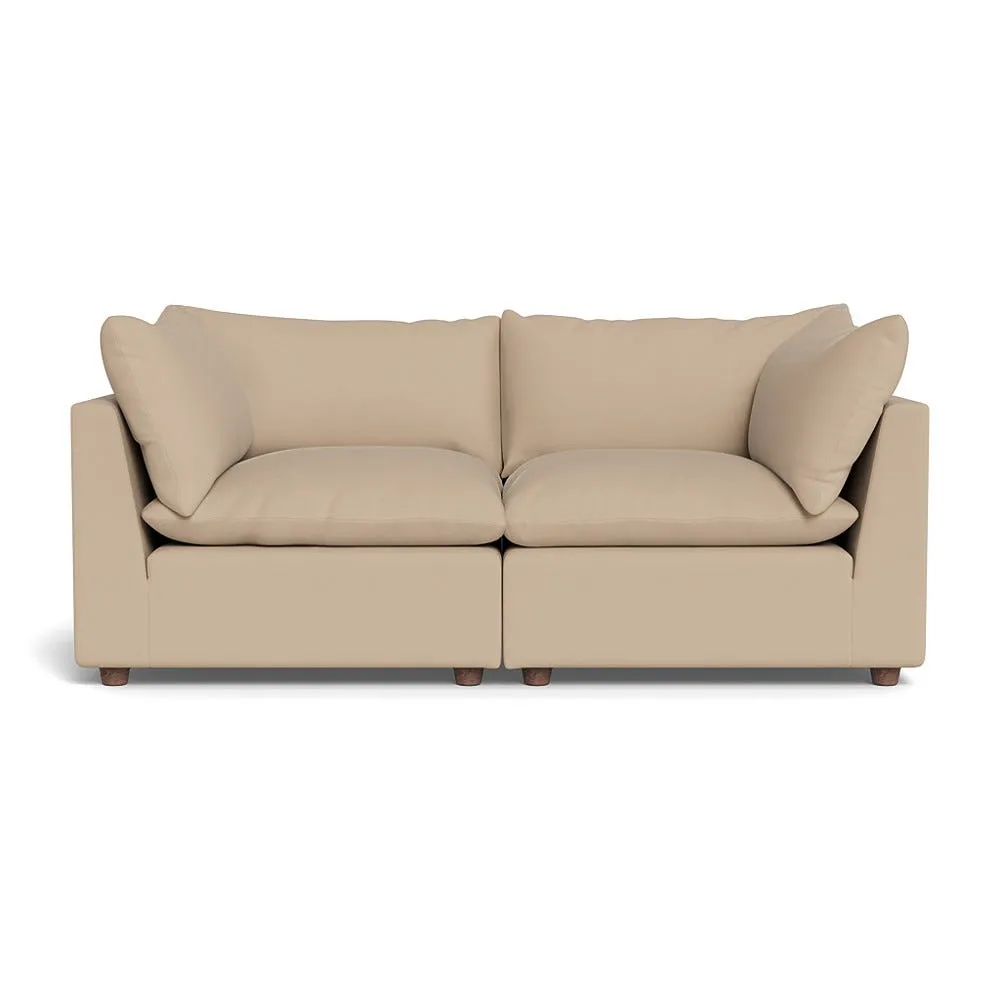 Heal's Astrid 3 Seater Sofa Capelo Linen-Cotton Bamboo Walnut Stained Beech Feet 1