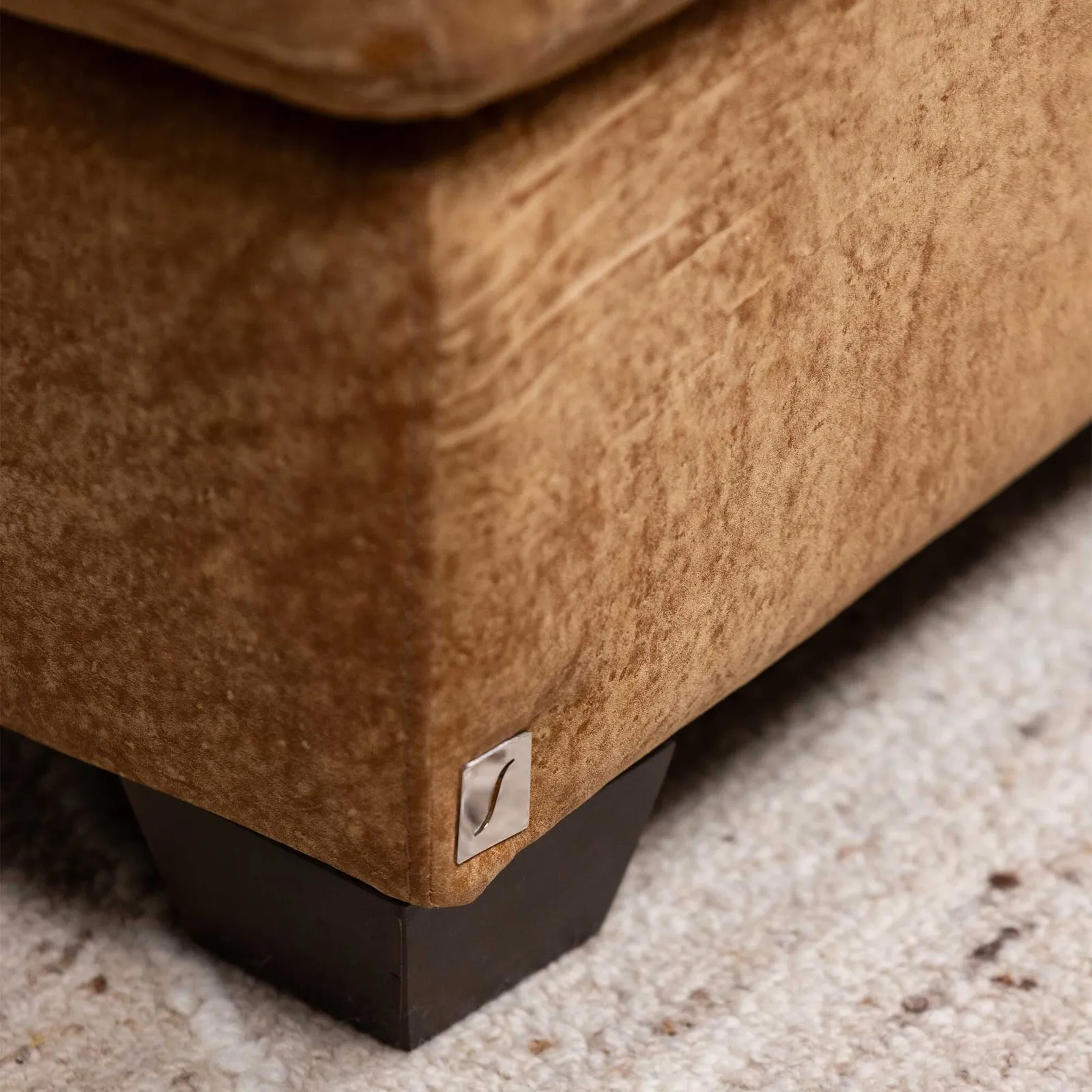 Houston Footstool, Brown Leather | Barker & Stonehouse 4