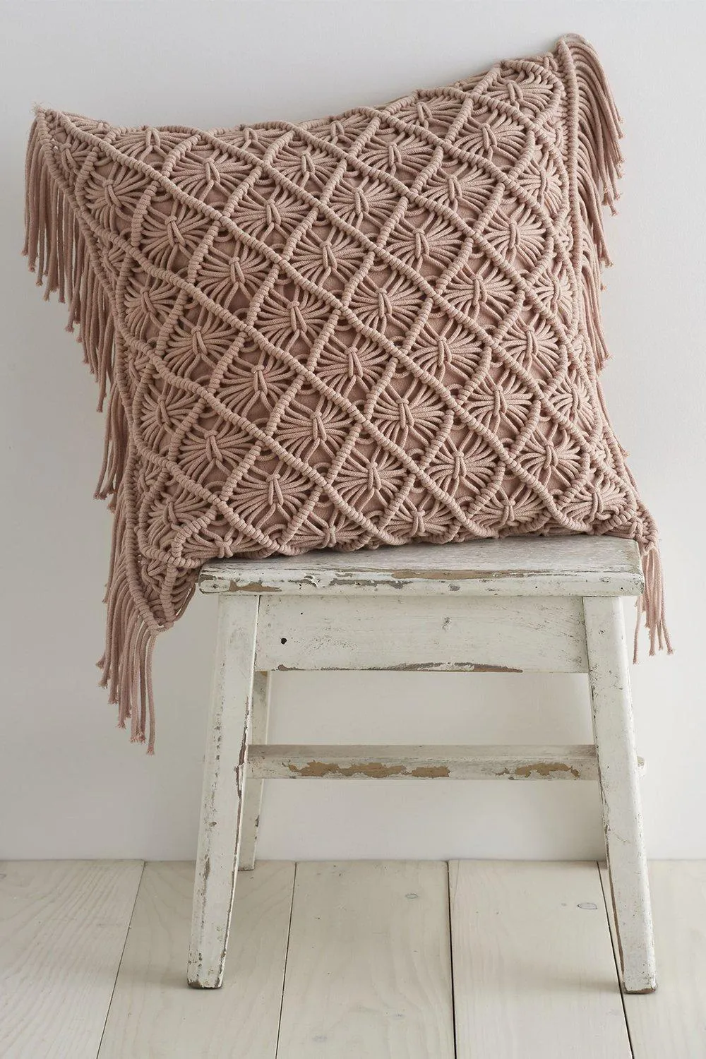 Macrame Diamond Cushion