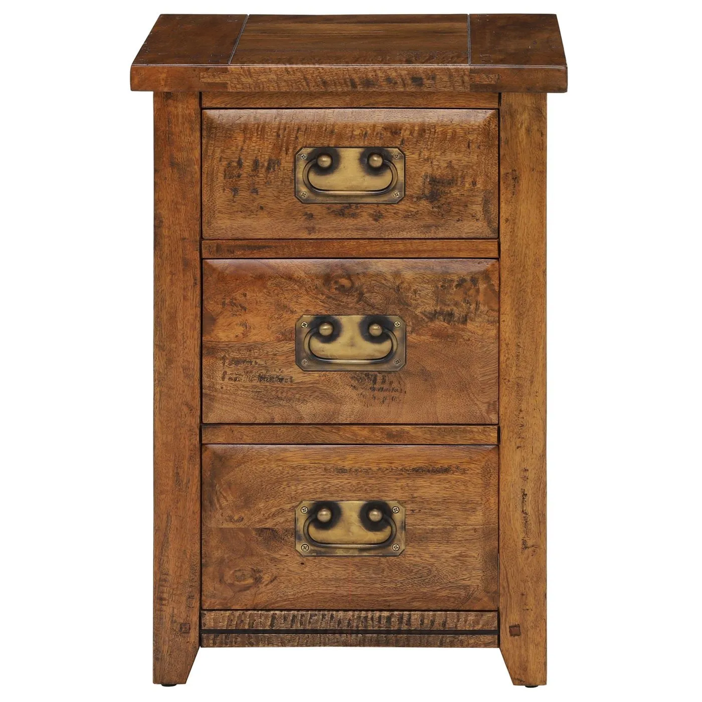 New Frontier 3 Drawer Bedside Table, Mango Wood | Barker & Stonehouse 2
