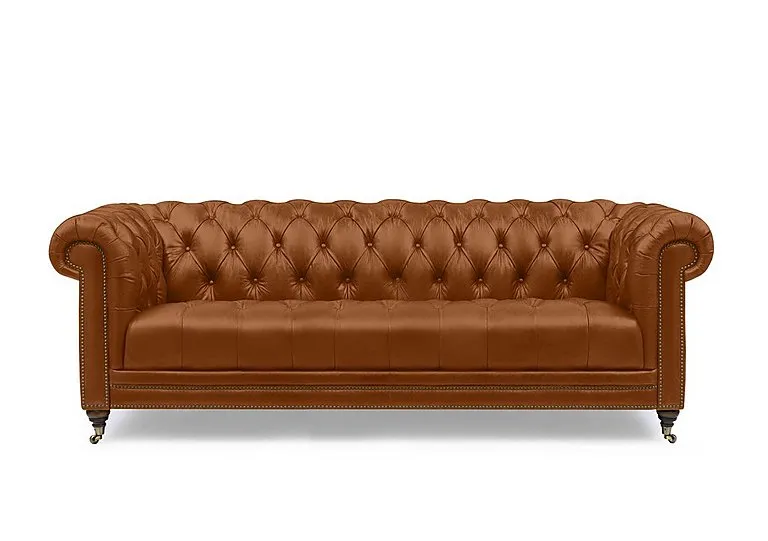 Walter 4 Seater Leather Chesterfield Sofa