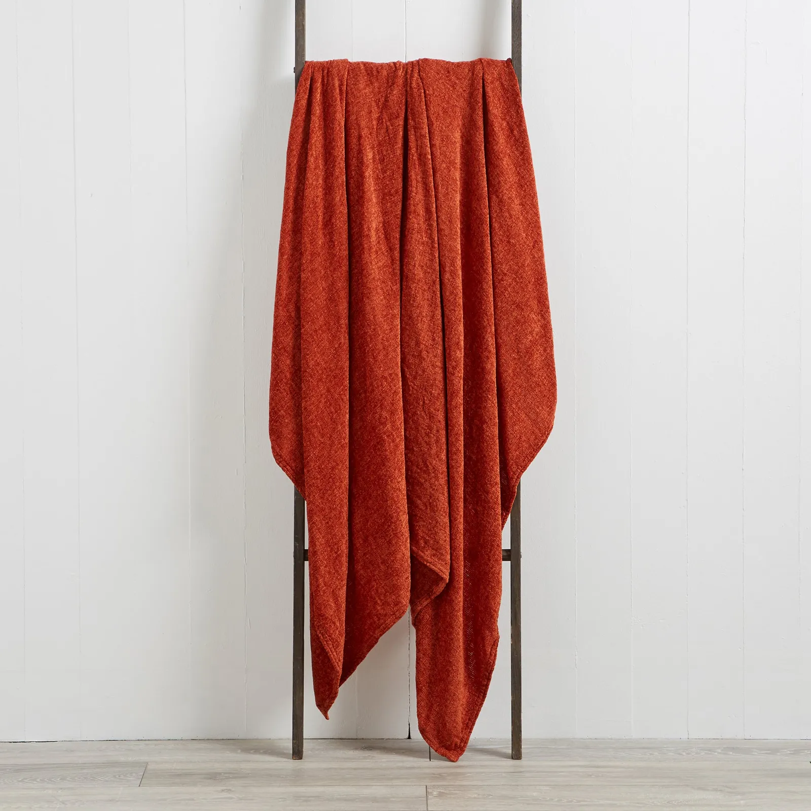 Chenille Terracotta Throw Terracotta