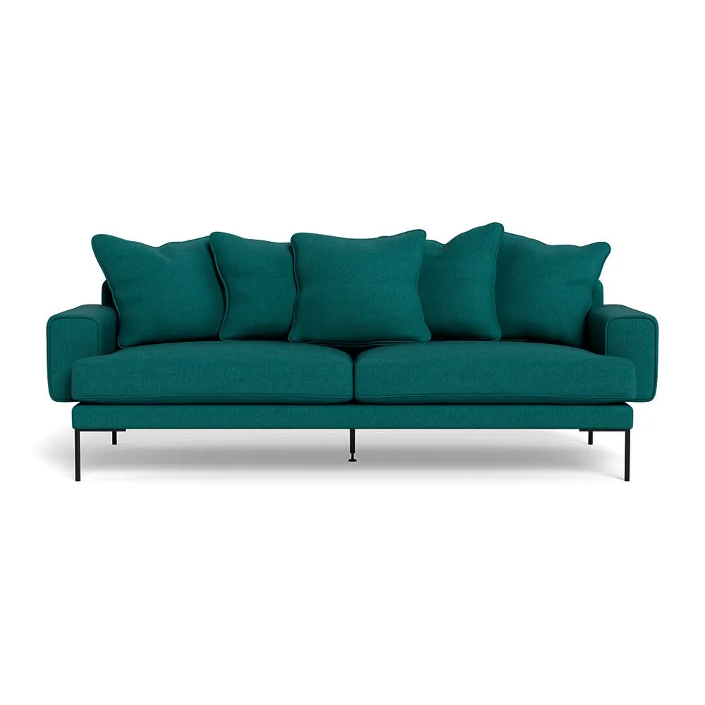 Heal's Torrington 4 Seater Sofa Brushed Cotton Pine Black Feet 1