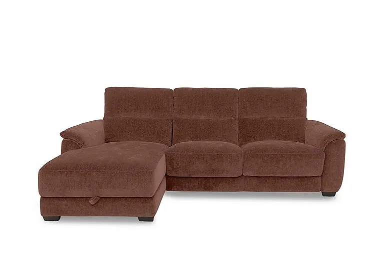 Saffron Fabric 3 Seater Sofa with Storage Left Hand Facing Chaise End