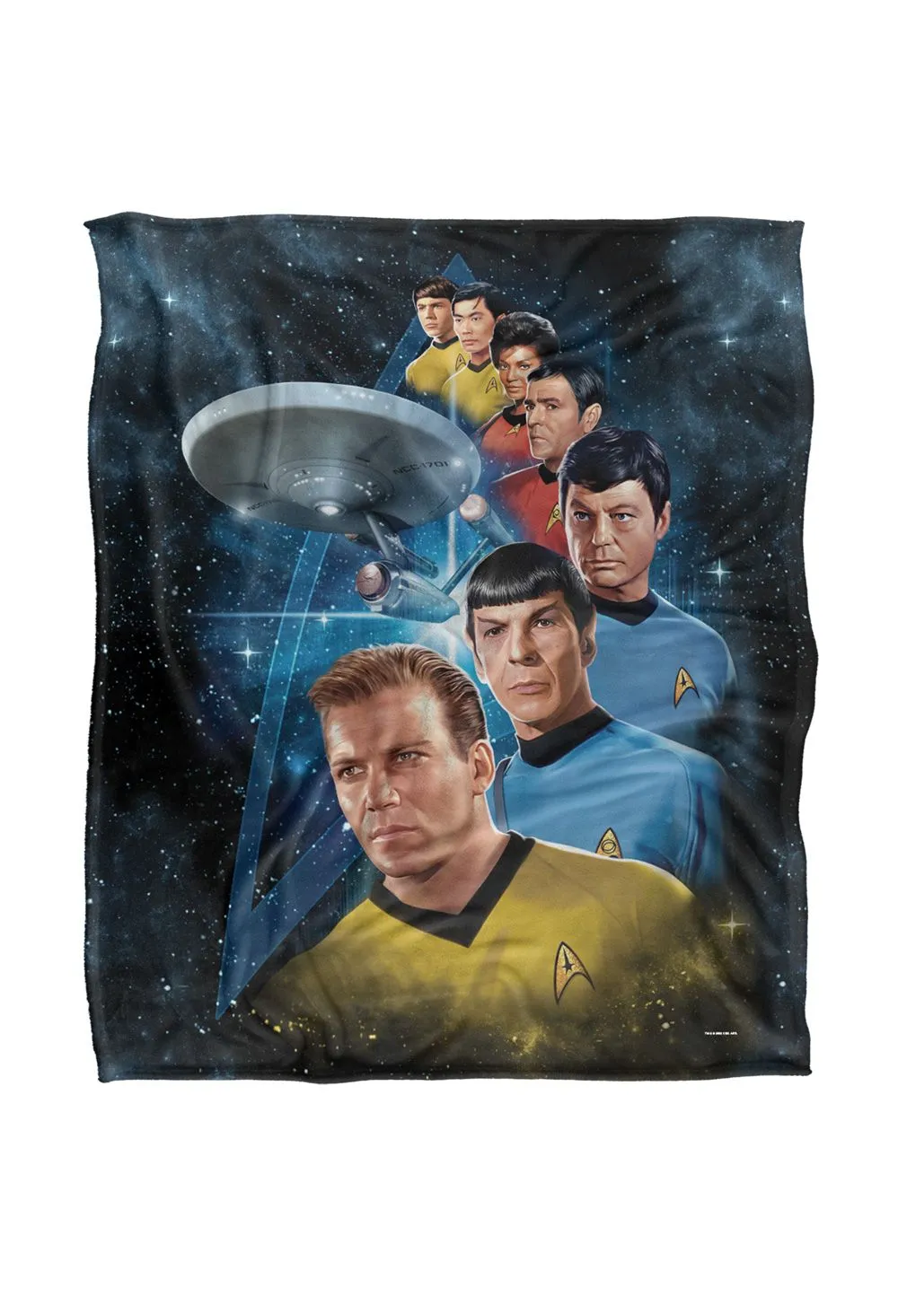 Star Trek Among The Stars Silky Touch Super Soft Throw Blanket 152 X 127 cm in White