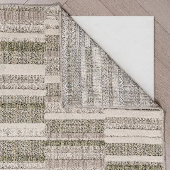 Patchwork Striped Washable Rug 3