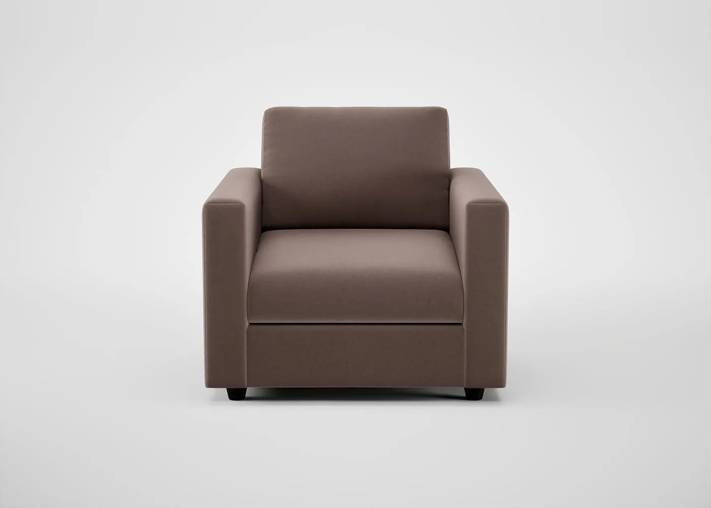 Heal's Nimbus II Armchair Smart Velvet Mouse Black Feet