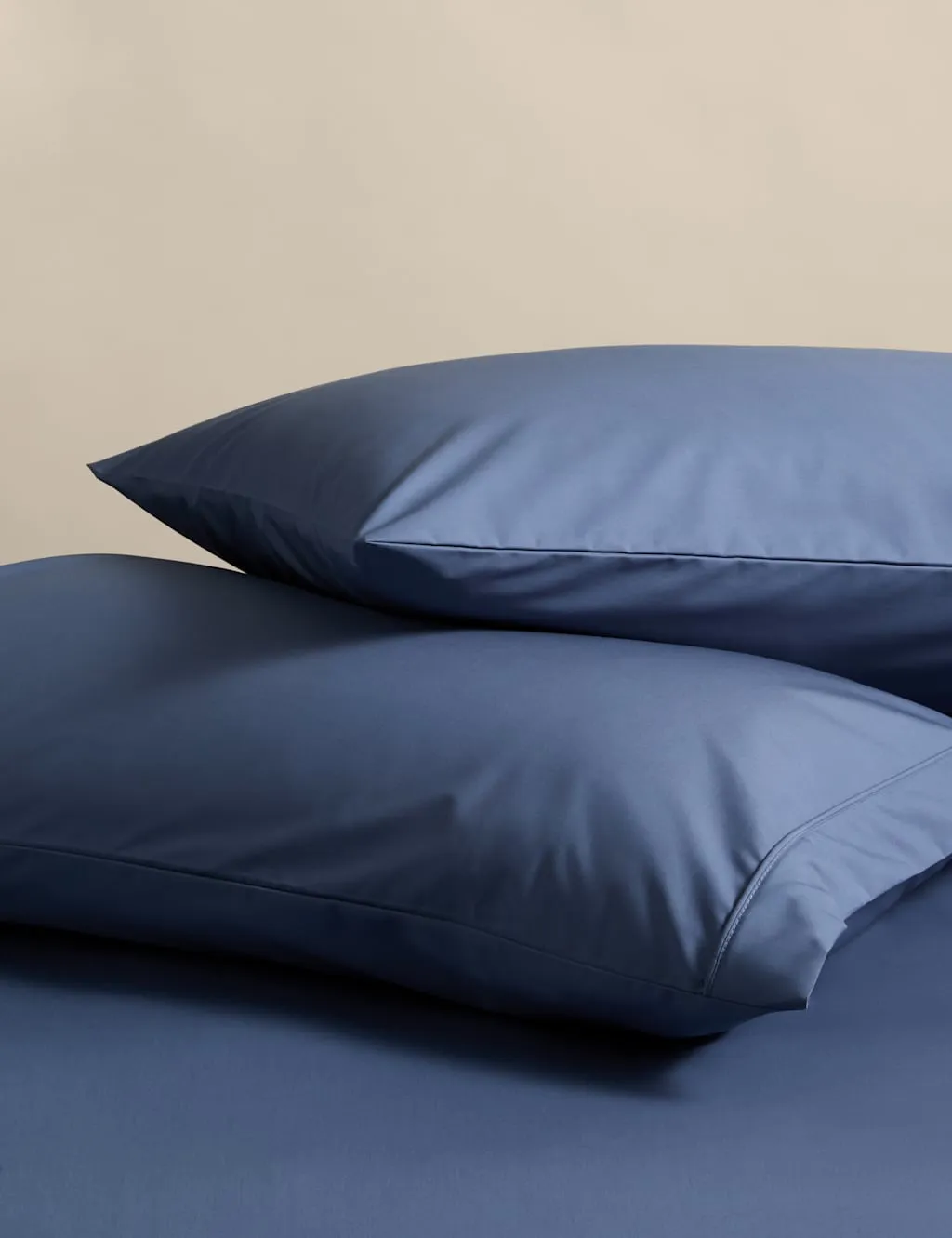 M&S 2 Pack Egyptian Cotton Pillowcases Slate Blue