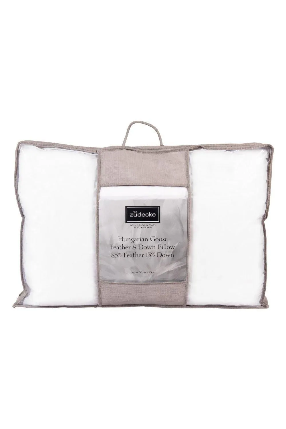 die zudecke Hungarian Goose Feather & Down Soft Pillow in White