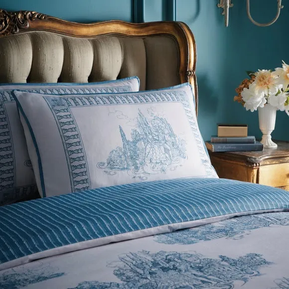 Laurence Llewelyn-Bowen Tuscan Toile 100% Cotton Duvet Cover & Pillowcase Set 4