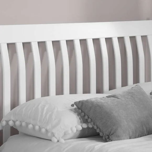 Belford Wooden Bed Frame, White 2