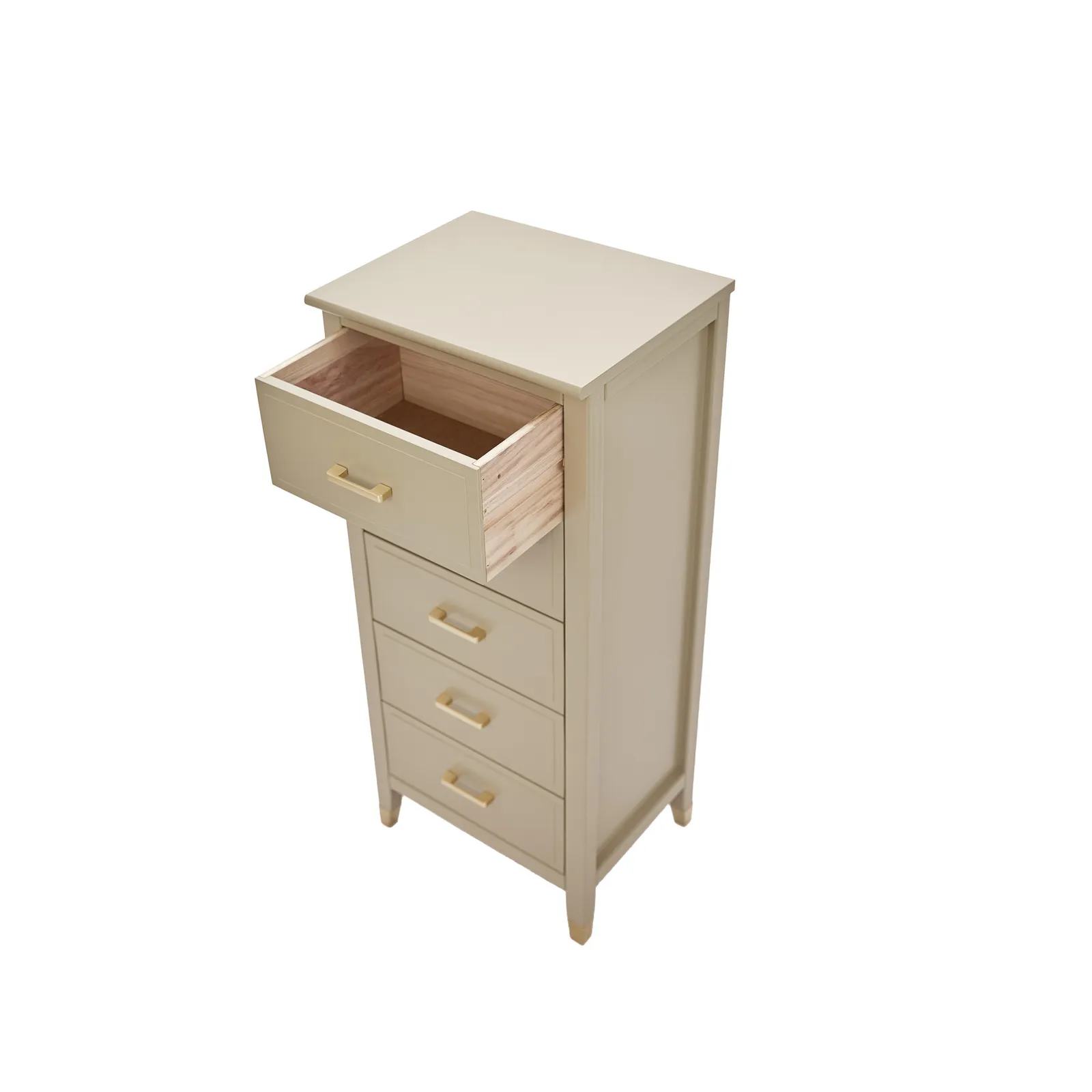 Cabinet Bits Palazzi 5 Drawer Narrow Chest of Drawers in Beige 4