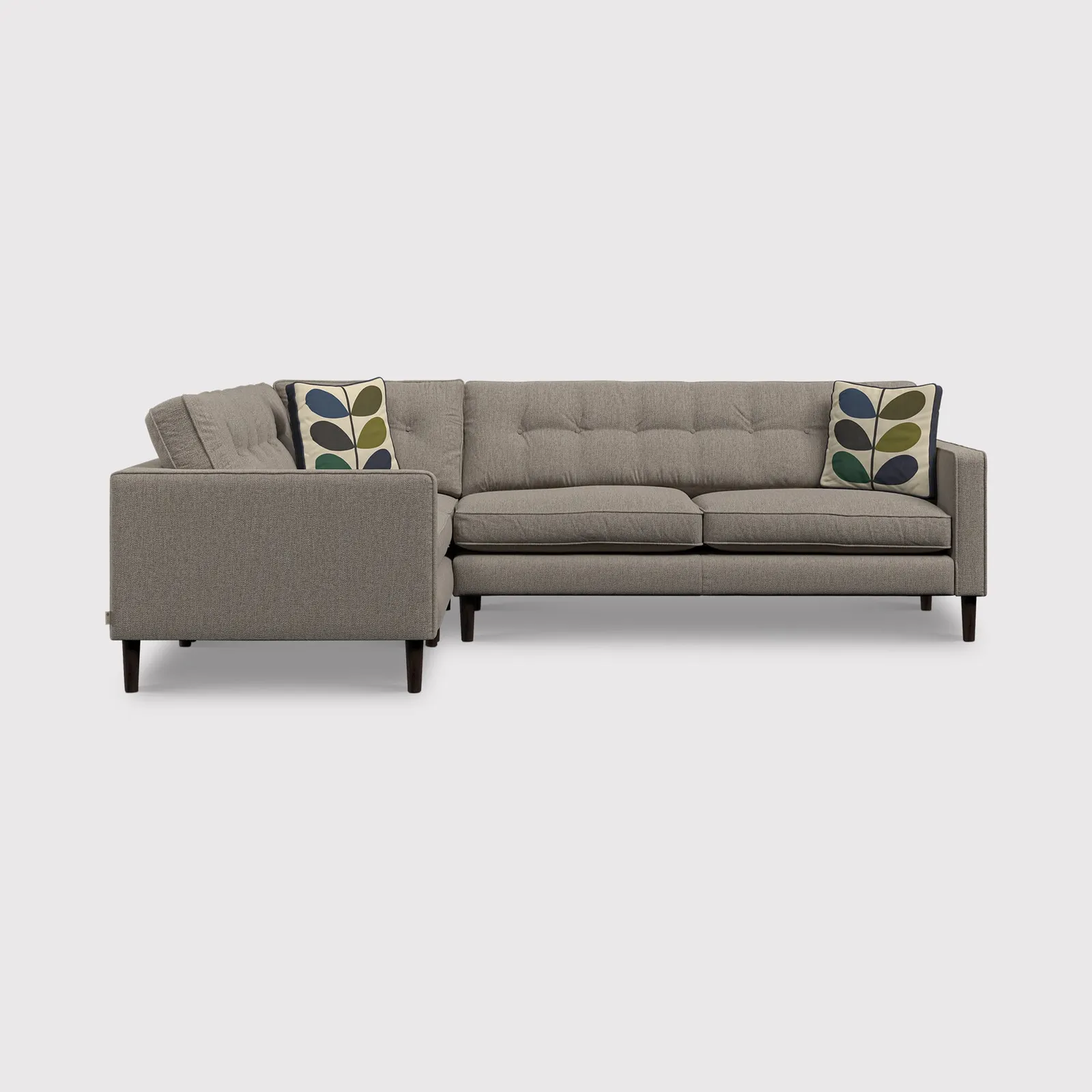 Orla Kiely Ebben Rhf Corner Sofa, Grey Fabric | Barker & Stonehouse 1