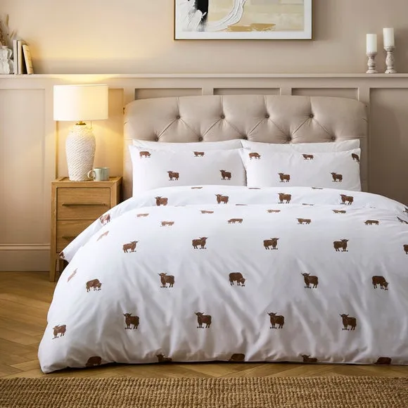 Highland Cow Quilt Cover & Pillowcase Set 1