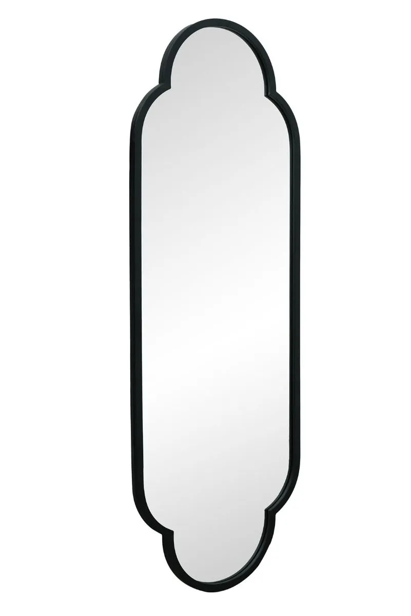 MirrorOutlet Black Metal Framed Double Arched Oval Garden Wall Mirror 59" X 20" (150CM X 52CM) 6