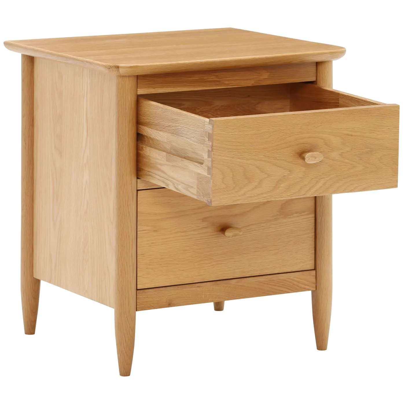 Ercol Teramo Bedside Cabinet, Neutral Oak | Barker & Stonehouse 4