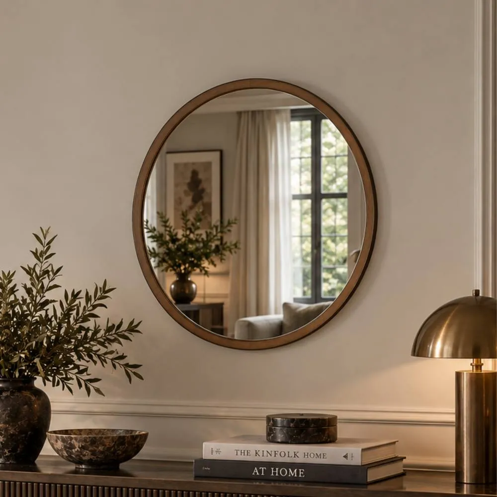 Yearn Mirrors Round wall mirror Bronze 50cm 2