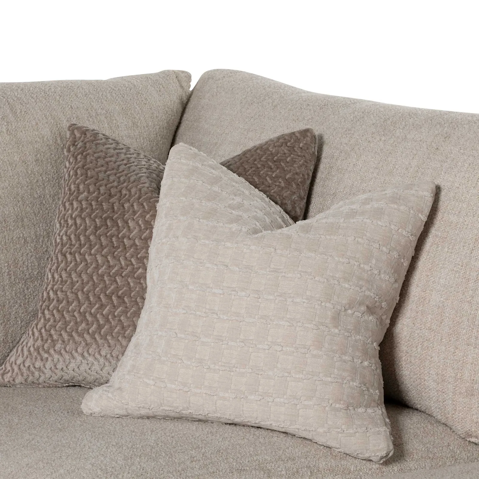 Lomax Rhf Large Chaise Corner Modular Sofa With Table, Neutral Fabric | Barker & Stonehouse 6