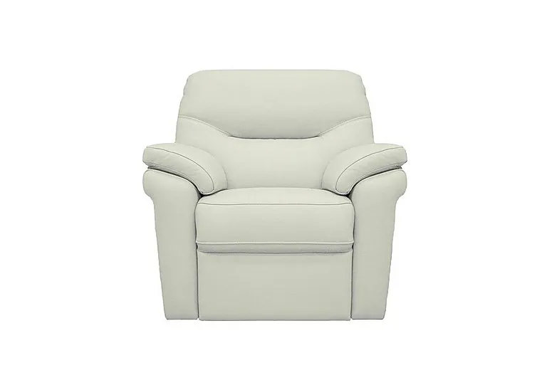 Seattle Leather Armchair - Cambridge Chalk