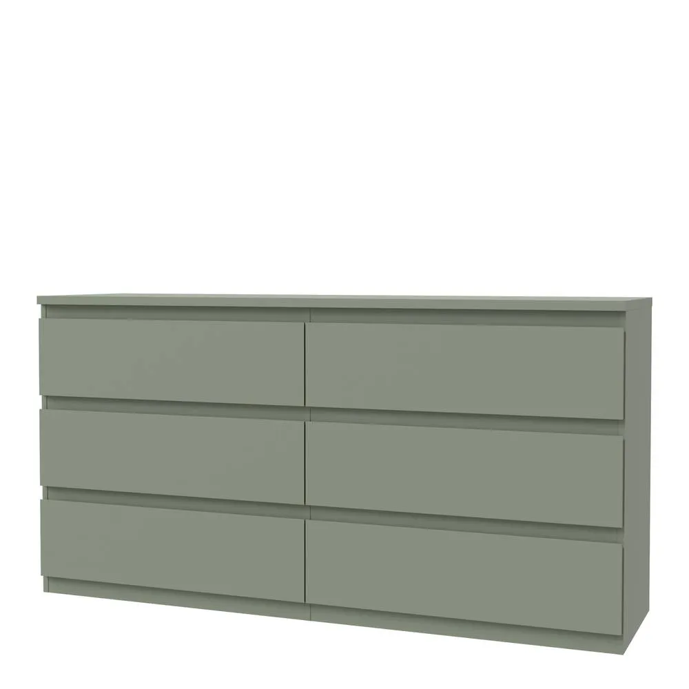 Furniture To Go Edmore 6 Drawer Wide Chest in Green 4