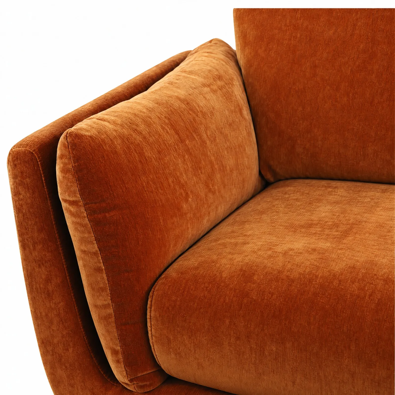 Boone 3 Seater Sofa, Orange Velvet | Barker & Stonehouse 3