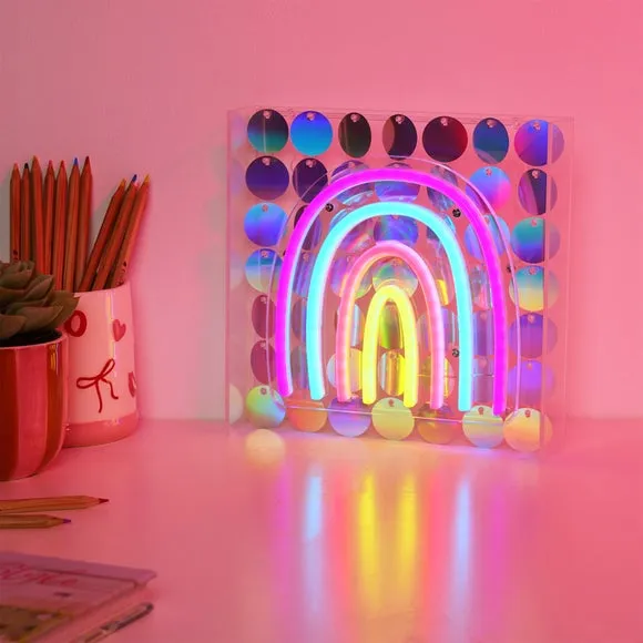The Feel Good Club Signography Rainbow Neon Sign