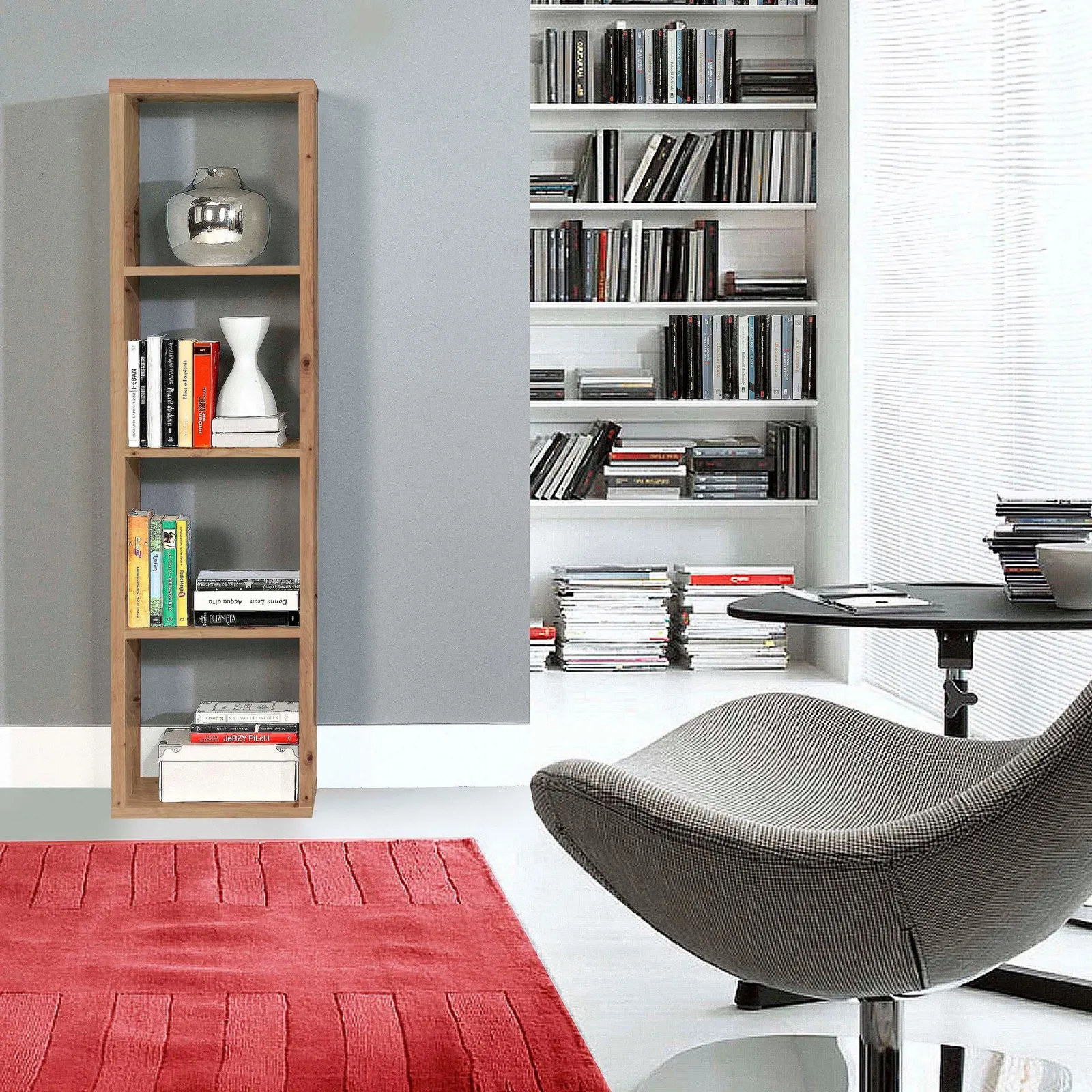 Furniture To Go Mauro 3 Shelves Storage Unit in in Brown 3