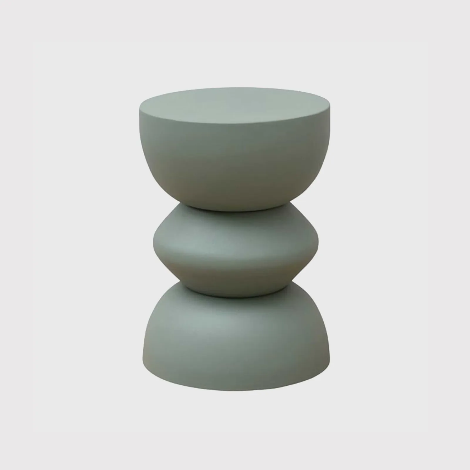 Blue Sculpted Side Table, Round Metal | Barker & Stonehouse