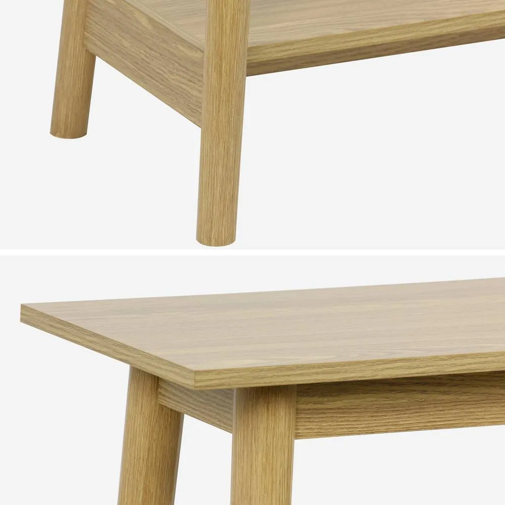 sweeek 110cm Console Table With Walnut Wood Effect in Light Grey 3