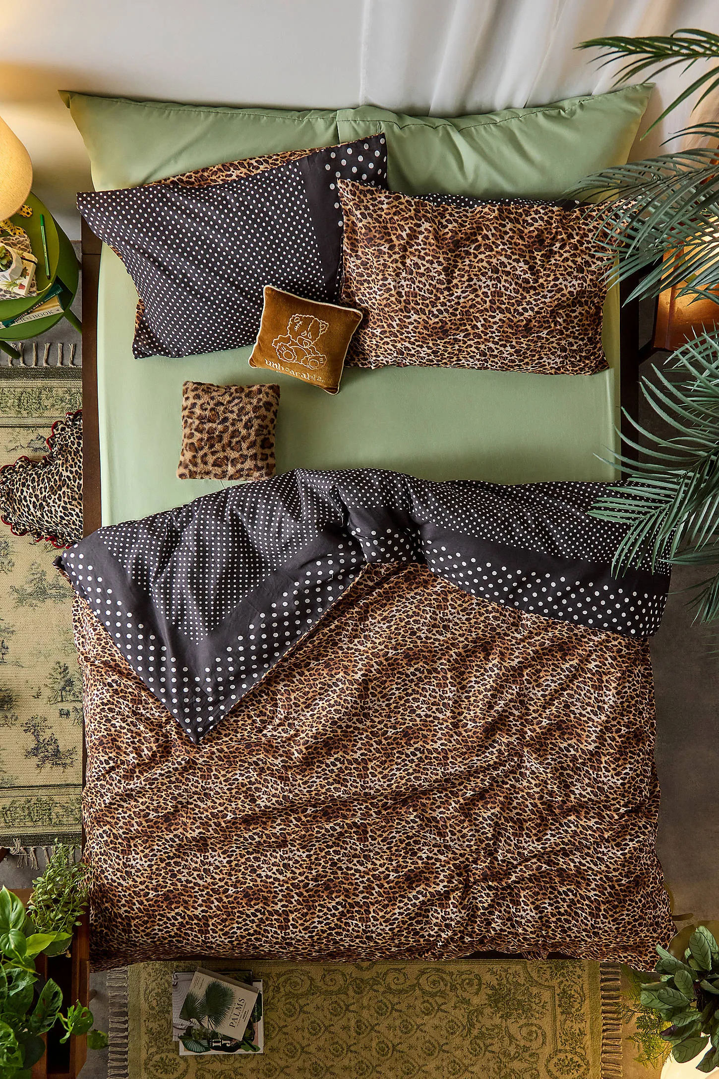 Leopard Print & Polka Dot Reversible Duvet Set