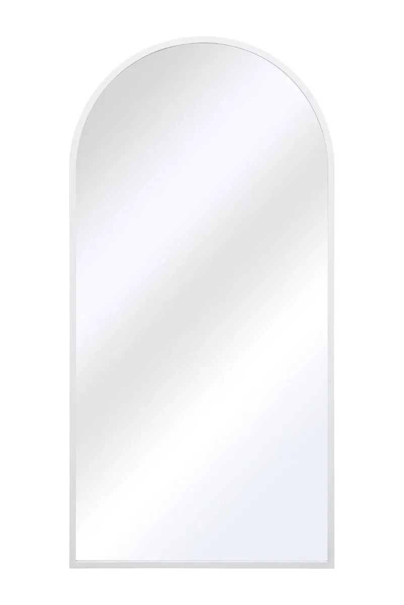 MirrorOutlet White Framed Arched Leaner/Wall Mirror 63" X 31" (160CM X 80CM) 5