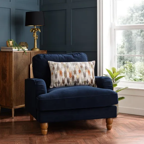 Kelso Cut Velvet Rectangle Cushion 1