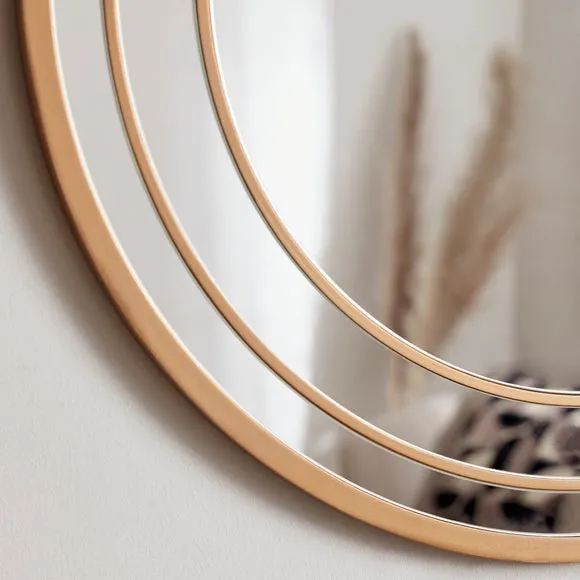 Double Frame Round Wall Mirror 2
