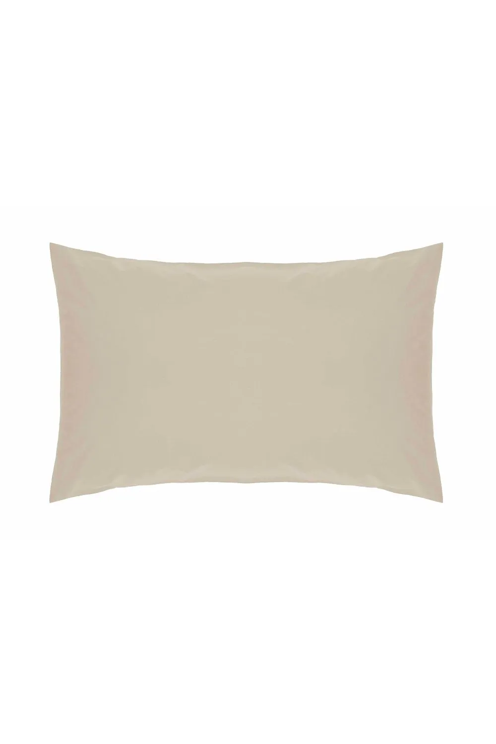Belledorm Easy Care 200 Thread Count Cotton Polyester Percale Housewife Pillowcase in Beige 1
