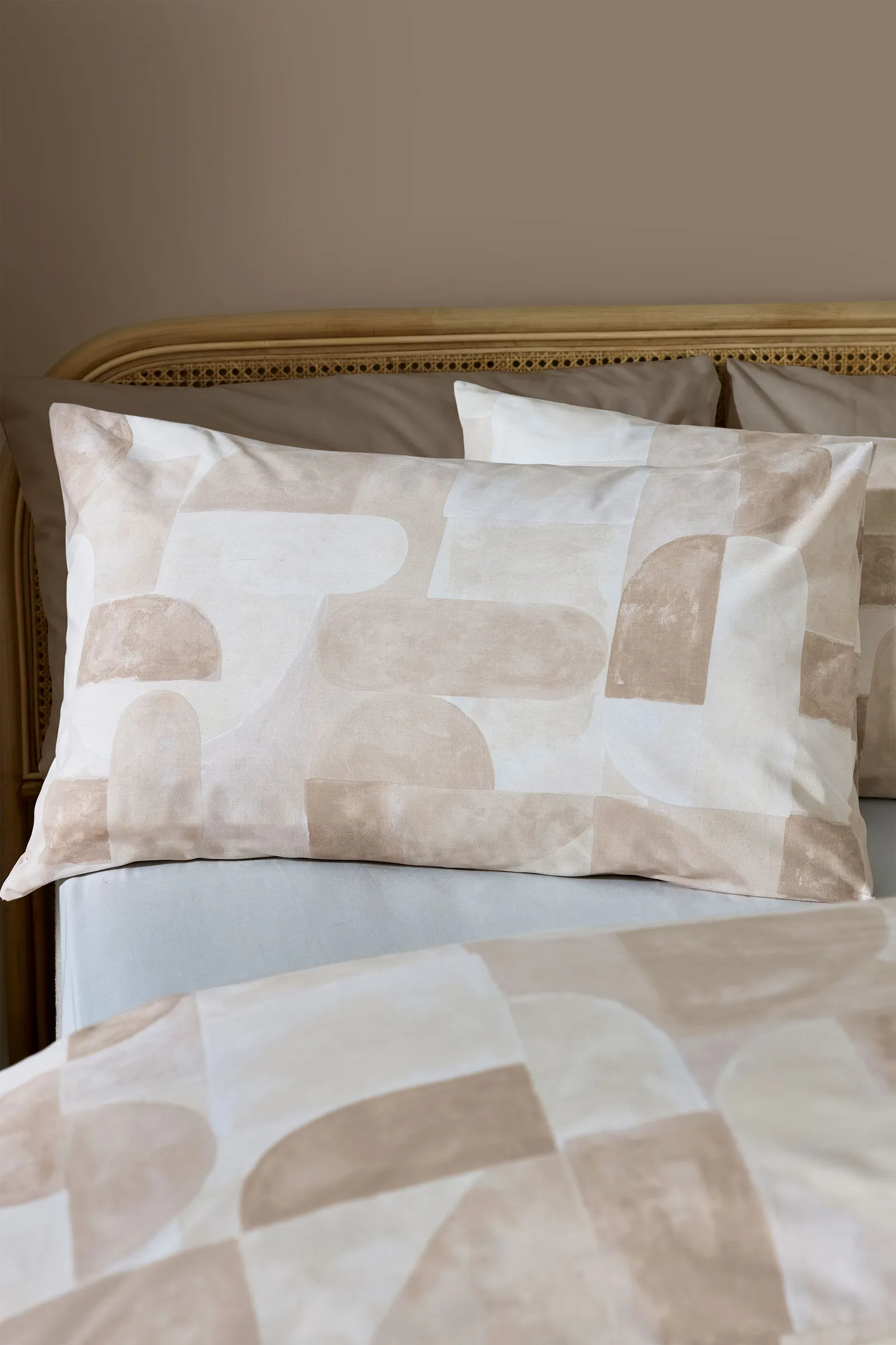 Catherine Lansfield 'Sloane Geo' Reversible Duvet Cover Set in Natural 3