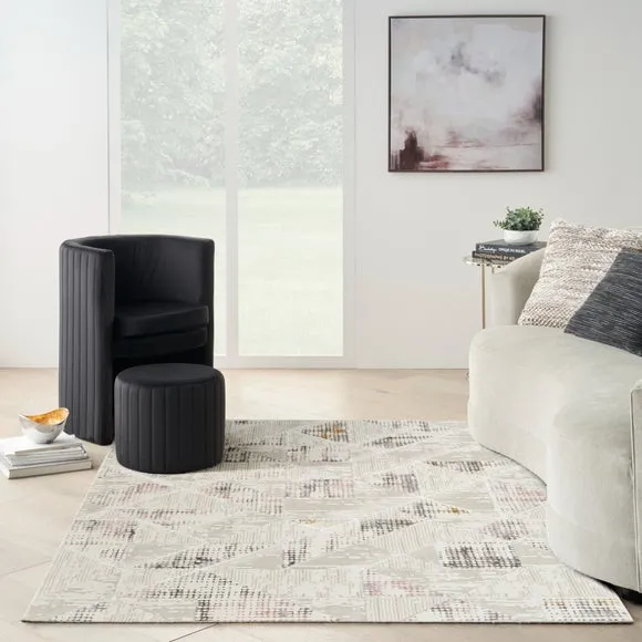 Glitz Geometric Velvet Rug 1