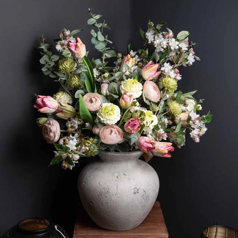 Dibor Traditional Handcrafted Grecian Flower Vase H30 x Dia31cm in White 5