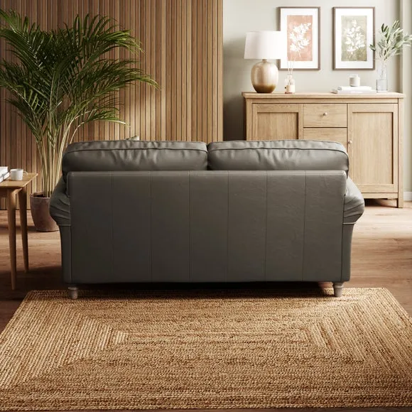 Flori Classic Leather 2 Seater Sofa 3