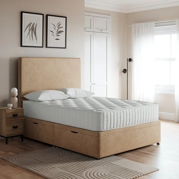 Everyday Side Opening Ottoman Bed Frame, Woven Fabric 1