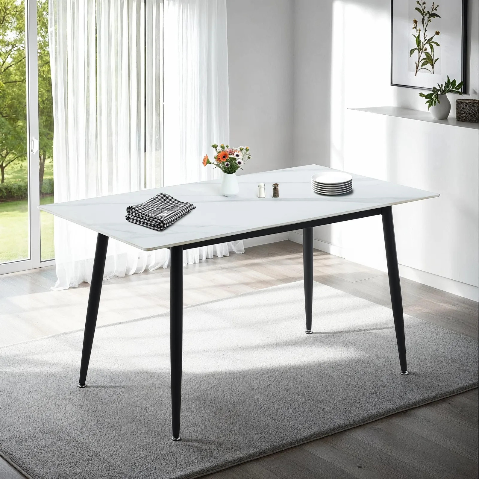 Seconique Fenton Dining Table in White