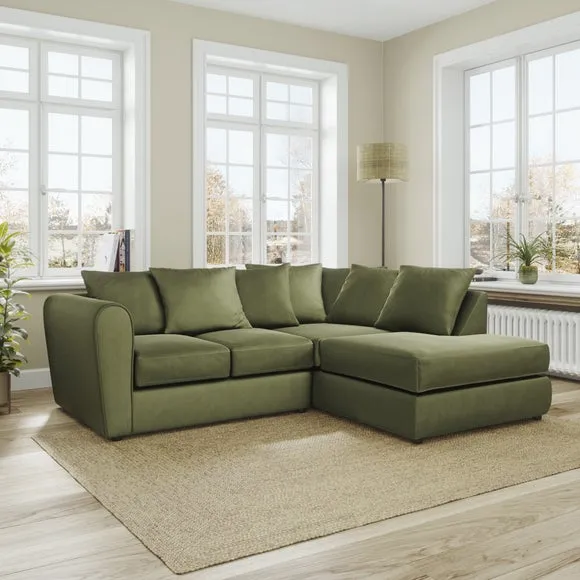 Blake Curved Arm Opulent Velvet Corner Chaise Sofa 1