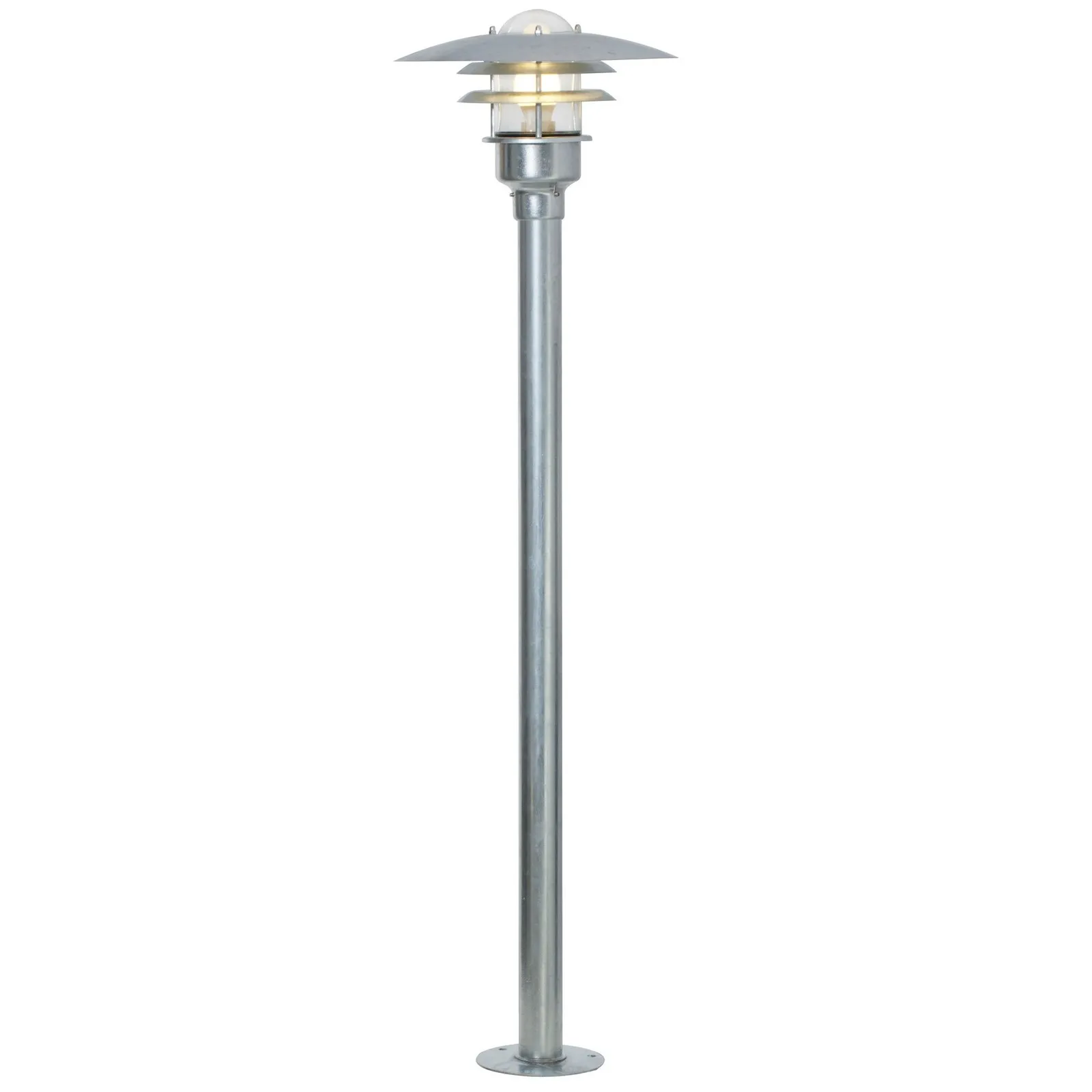 Nordlux Industrial Outdoor Garden Post Silver Galvanized steel E27 Coastal/Marine Safe, IP44