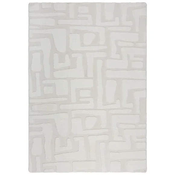 Boucle Carved Faux Fur Rug 5