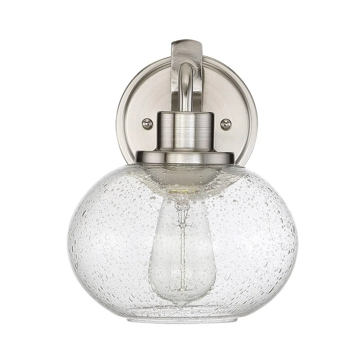 Netlighting Trilogy 1 Light Wall Light Brushed Nickel E27 in Grey 2